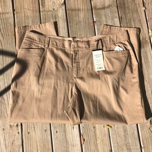 Cato stretch waist khaki crop pants NWT 22W